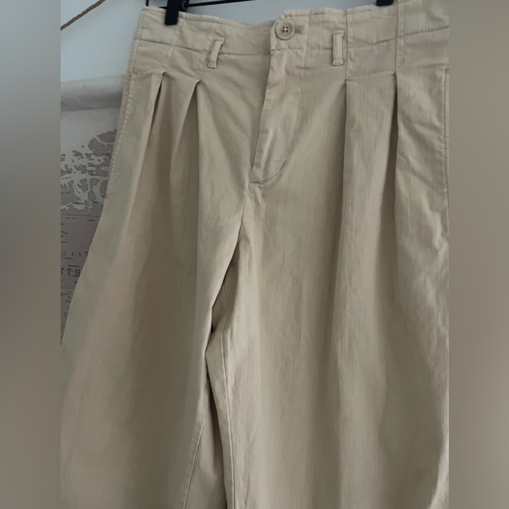 Maeve Anthropologie Remi Wide Leg Cropped Chino Pants Size 10 - Picture 5 of 15